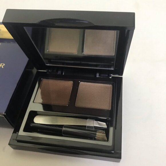 Estee Lauder NEW Brow Now All-In-One Brow Kit 02 Brunette Palette Brush Tweezers - Picture 2 of 11